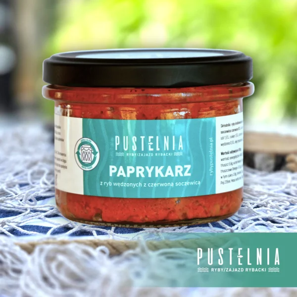 PAPRYKARZ Z RYB WĘDZONYCH Z PUSTELNI Z CZERWONĄ SOCZEWICĄ