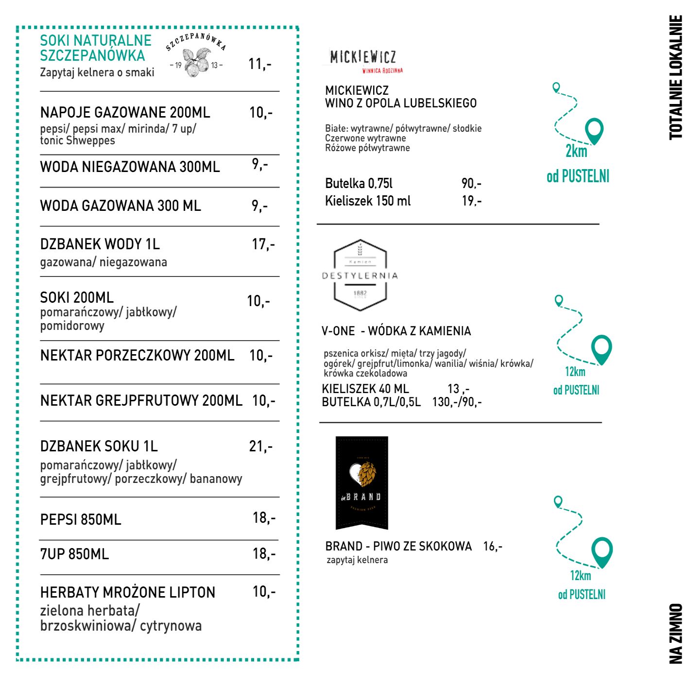 ryby pustelnia menu restauracja jesień zima