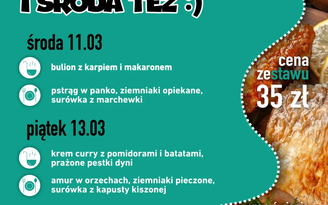 Menu na dowóz 11 i 13 marca