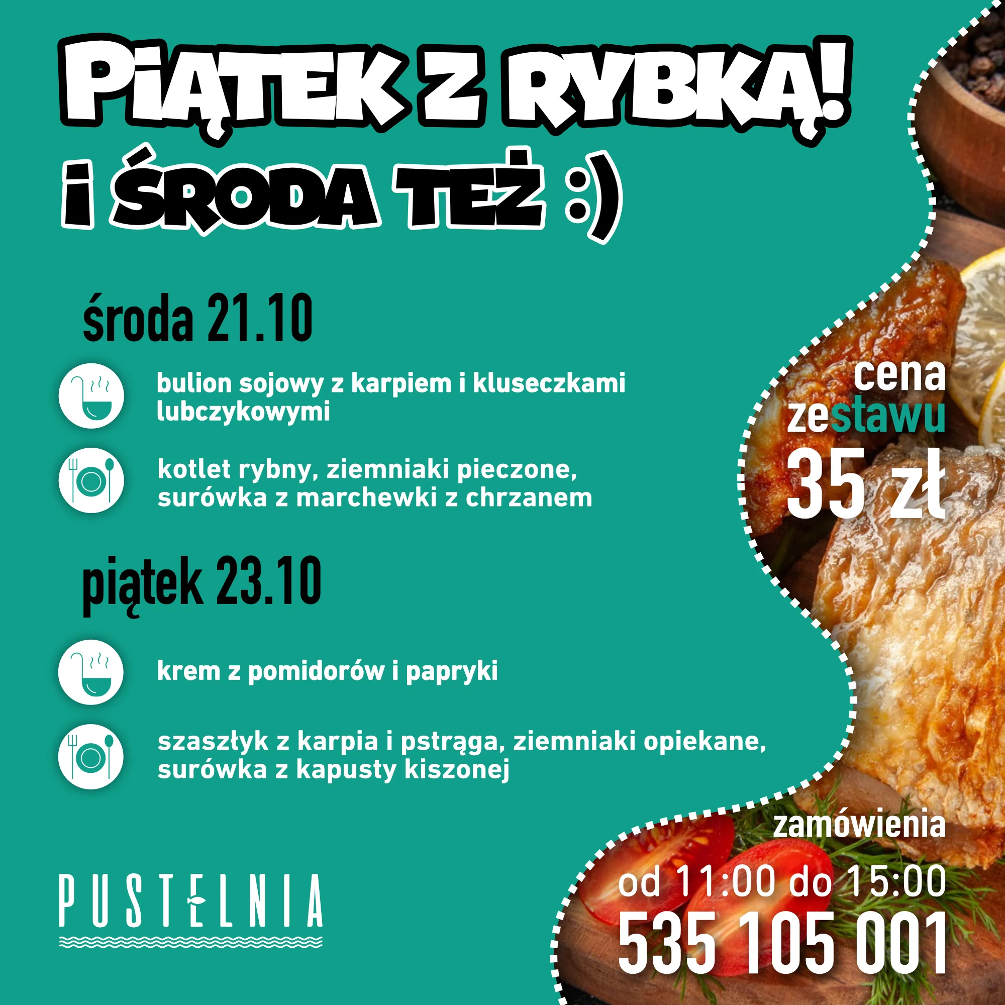pustelnia dowozy menu