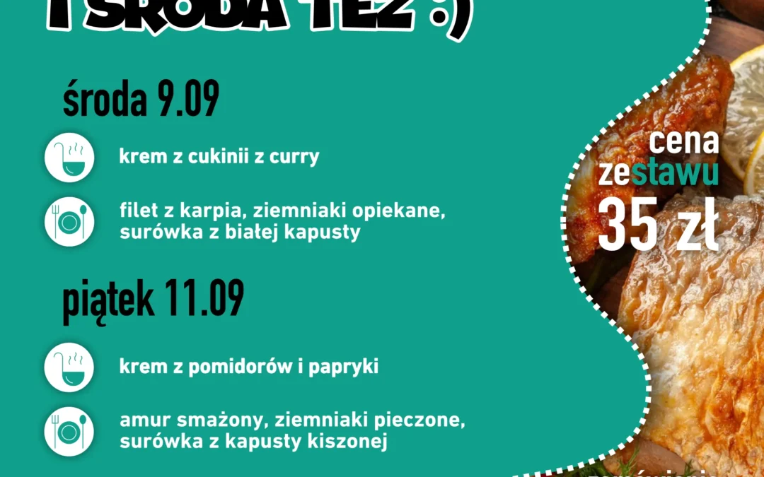 Menu na dowóz 2 i 4 września