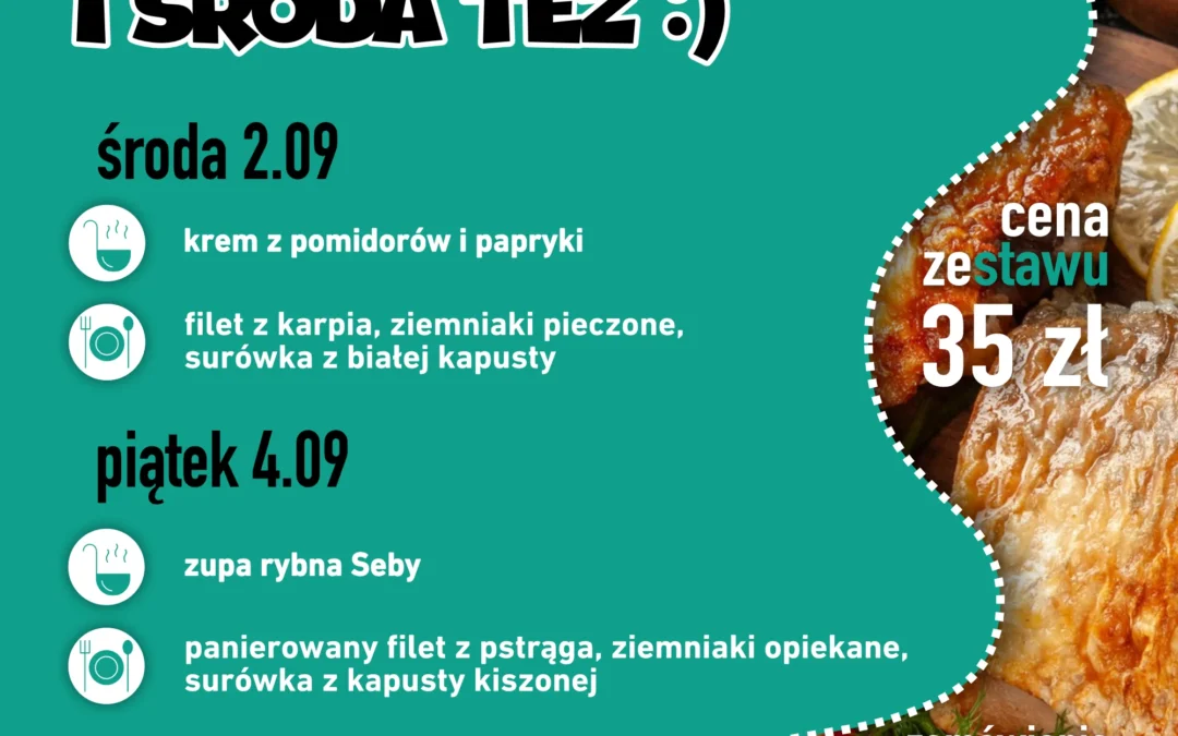 Menu na dowóz 2 i 4 września